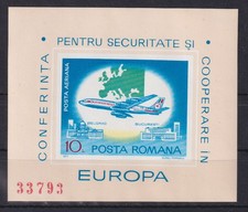 Romania 1977 CSCE Conference, Boeing 707 Mi No. Block 144 ** # 33793