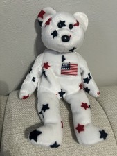 Ty Beanie Babies - "Glory the Bear” Original Bear DOB 4th July 1997