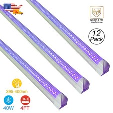 Black Light Bar LED 4FT 40W with US Plug Easy Installation DJ Club Party D cor