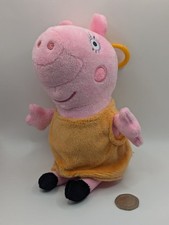 Official Mummy Pig Peppa Pig Approx 18cm Plush Keyring Backpack clip With Zip
