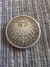 1906 2 Marks Prussia German States silver  lot 206