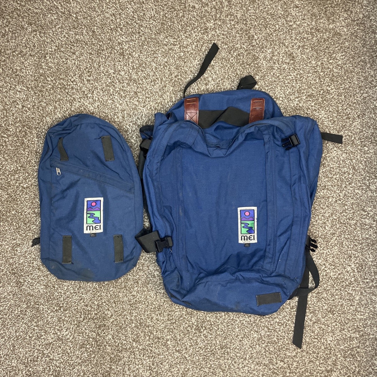 USA製MEIパープル、ブラック切替ナイロン大容量リュック美品ヴィンテージ 美品 90s ヴィンテージ usa製 MEI リュック ブラック バック