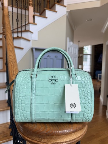 Tory Burch NWT Thea Embossed Leather Satchel Handbag Northern Lights MFSRP $600