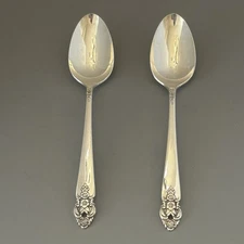 Oneida Distinction Tablespoon Prestige Silver Plate Flatware Set of 2 Vintage