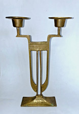 Ancien Art déco Chandelier deux bras Bronze/En laiton H:34cm chandelier