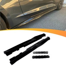 Side Skirts Rocker Panels For Chevy Camaro Rs Ss 2016- 22 Zl1 Style Gloss Black