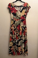 Chaps Women's Floral Dress Size M Spring/Summer Collection Cap Sleeve