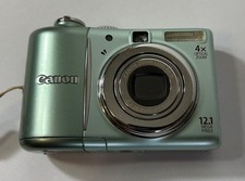 Mint Green Canon PowerShot A1100 IS 12.1MP Digital Camera + cord – Tested Works