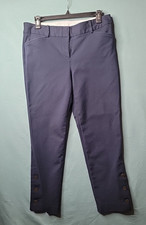 Talbots Hampshire Ankle Pants Women  s 8P Petite Navy Straight Leg Casual Work