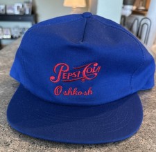 Vintage Pepsi Cola employee work trucker baseball hat cap OshKosh, Wisconsin