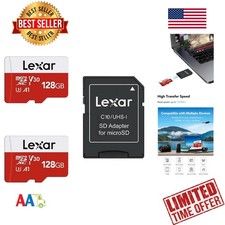 Micro SDXC UHS-I 128GB 2PK Class 10 U3 V30 A1 100MB/s flash card