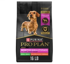 Purina Pro Plan Sensitive Skin and Stomach Dog Food Small Breed, Adult Salmon