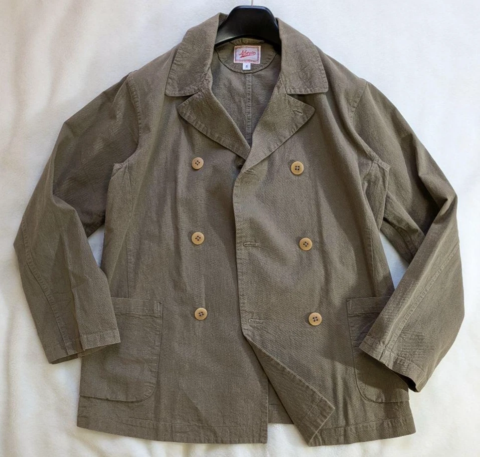 45R / 45rpm Cotton Jacket Collared Double-Breasted Patch Pockets Excellent image 1