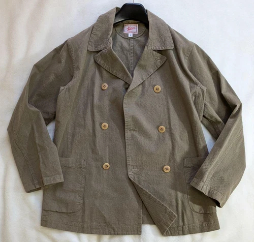 45R / 45rpm Cotton Jacket Collared Double-Breasted Patch Pockets Excellent - product listing photo