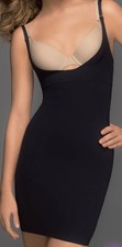 FLEXEES MAIDENFORM Black Firm Shapewear WYOB Full Slip Dress NEW Womens Sz S M
