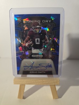 2024 Panini Prizm Draft Picks  Signing Day Ainias Smith #ed 21/75 Blue Ice Prizm