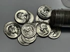 1954 S  BU WASHINGTON QUARTER ROLL / 40 COINS - SHARP ROLL