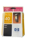 New Factory Sealed Genuine HP 40 Ink Black 51640A for DesignJet Expired 4/2002