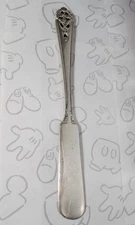 Queens Lace Butter Spreader Flat Handle International Silver Sterling Vintage