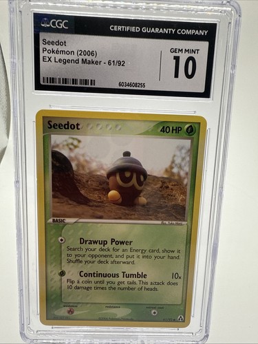 2006 Pokemon Seedot EX Legend Maker 61/92 CGC 10 Gem Mint Card