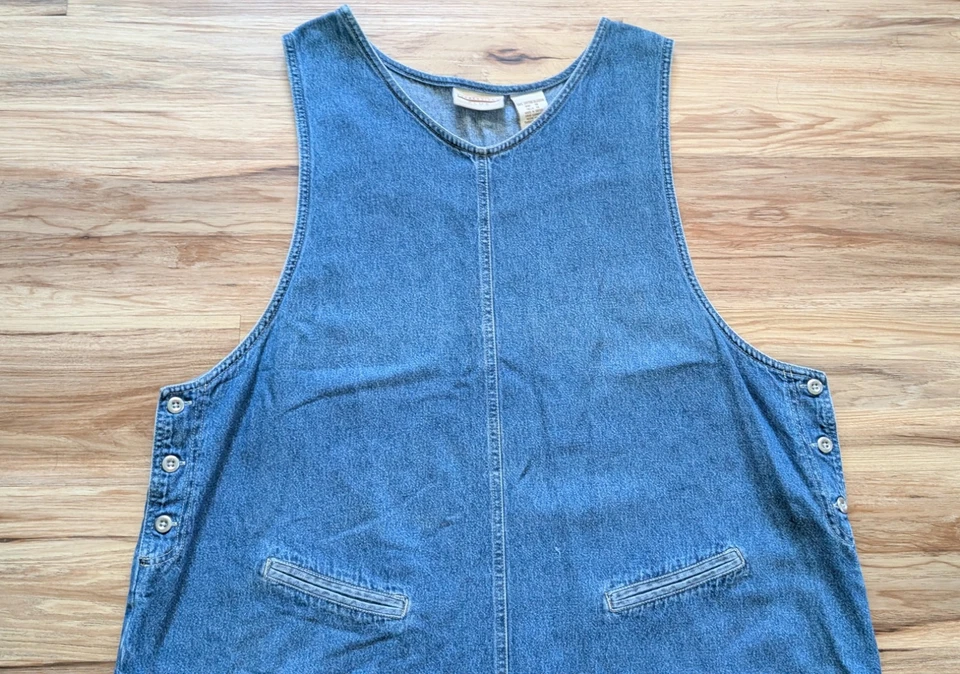 Maxi Vestido Vintage Expressions Plus Denim Para Mujer 1X Azul Jean Teacher Cottagecor Foto 4 de 4