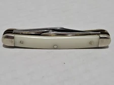 VTG Western Cutlery No.243 Pen Knife B-1978 3 Blade White Delrin Handle USA