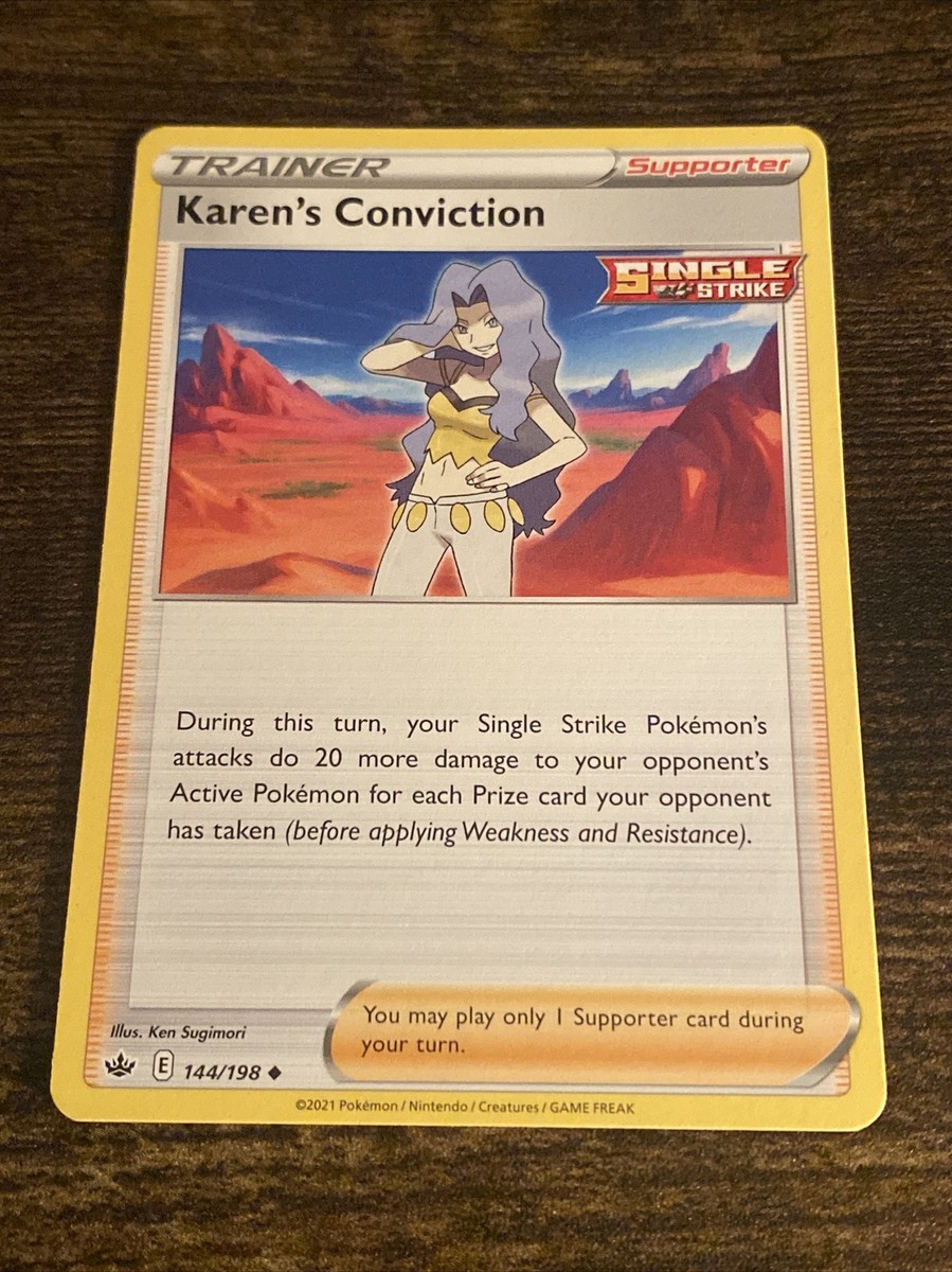 Karen's Conviction 144/198 Chilling Reign Trainer Pokemon Card