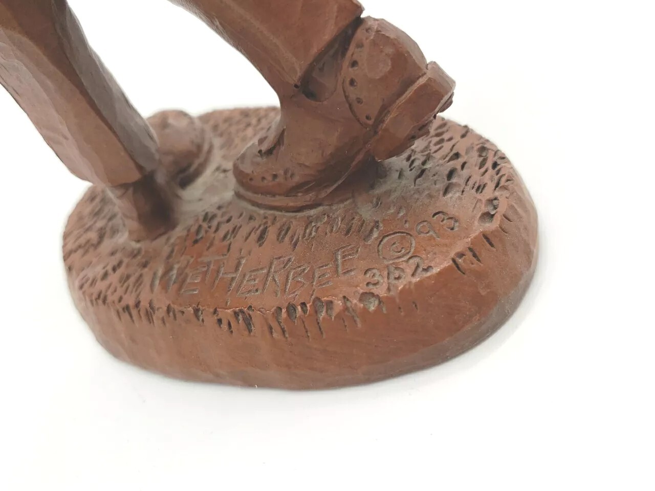 1993 Wetherbee Red Mill Mfg. Hand Carved 11” Golf Figure - Ping