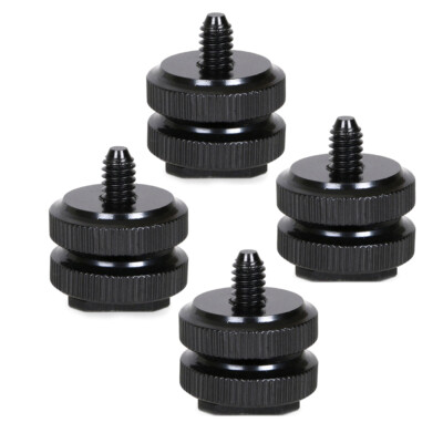 4PCS Cold-Shoe-Flash-Adapter Blitzschuhhalterung 1/4'' 20 Stativschraube
