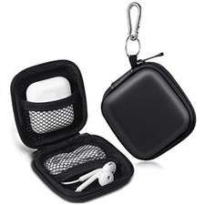 Earbud Case, Earphone Case Headphone EVA Earbud Holder with Stainless Steel