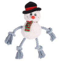 Flamingo Hundespielzeug Xima Schneemann Weiß 23X8,5X28 Cm Mit Squeaker