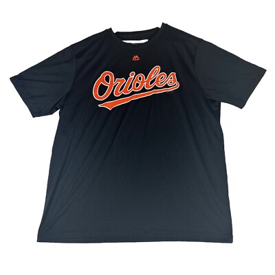Baltimore Orioles MLB Majestic Black T-Shirt Men's Size XL