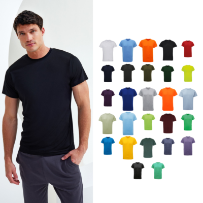 Tri Dri Men's Lightweight Fitness T-Shirt - Moisture Wicking, Stretch Polyester, Crew Neck, Sizes S-3XL