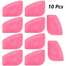 10Pcs Mini Pink Hard Card Squeegee Scraper Window Tint Car Vinyl Film Wrap Tools