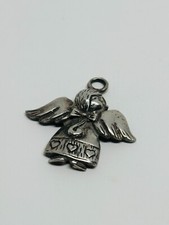 Sterling Silver Little Girl Angel Charm Wings Hearts