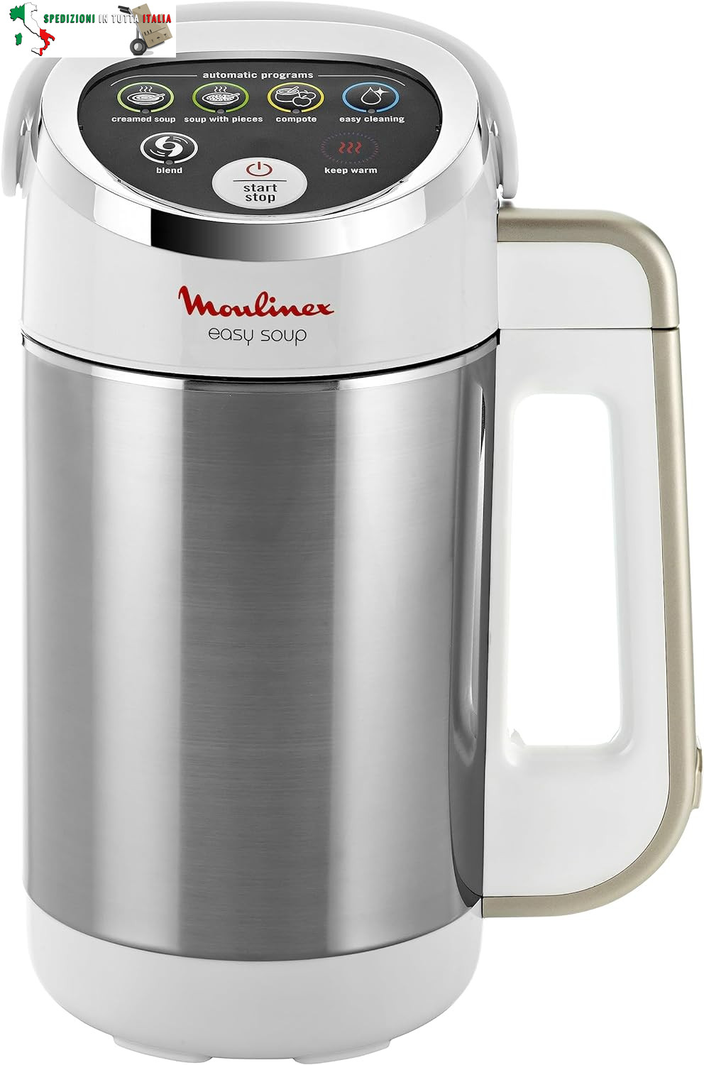 Moulinex LM841110 Easy Soup - Frullatore Riscaldante per Meal Prep Sano