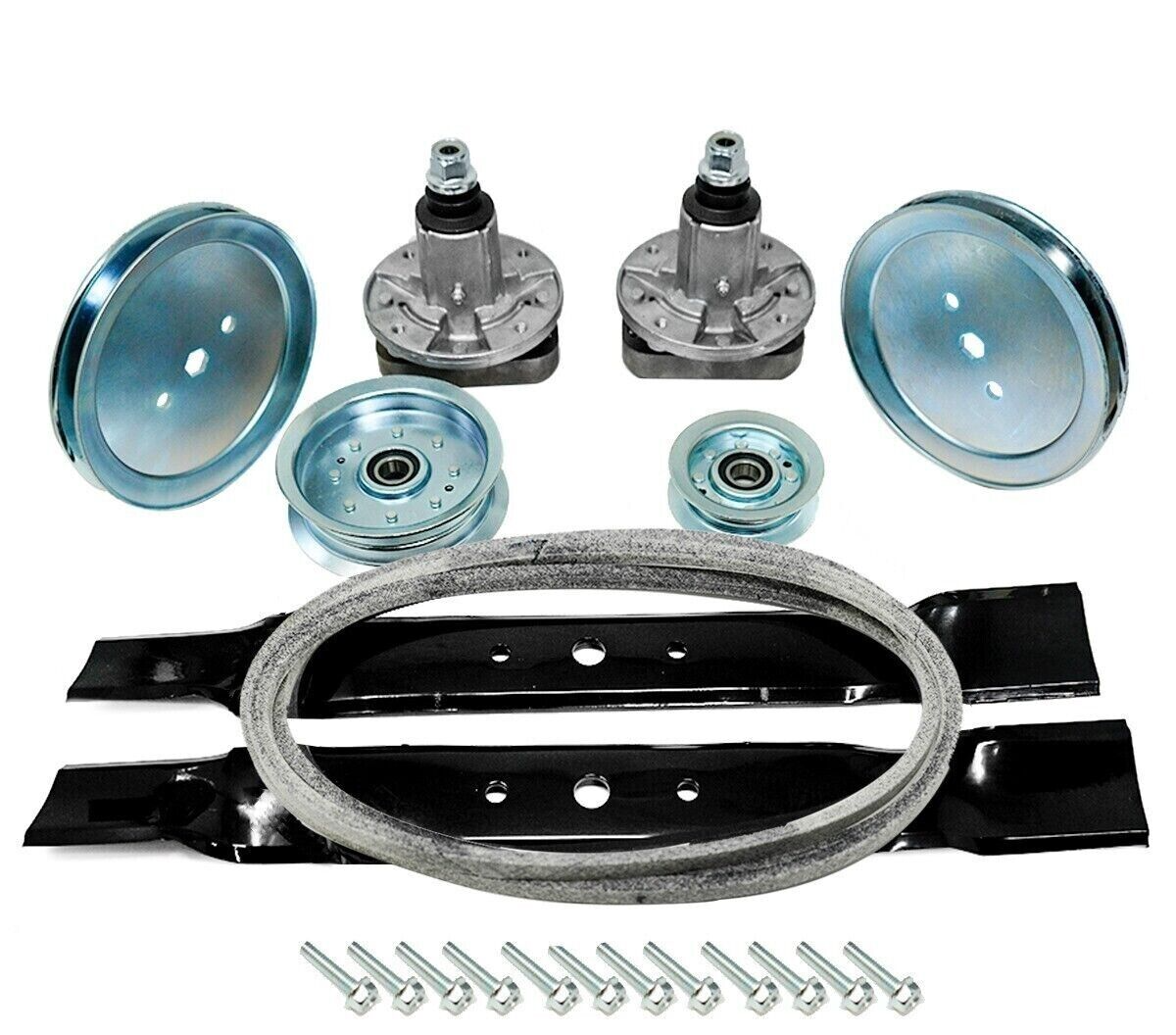Kit Courroie Et Poulies Pour Tracteur Tondeuse - Compatible John Deere L107 L111 LA110 LA120 - Remplace GX20006, GX20286, GX20287