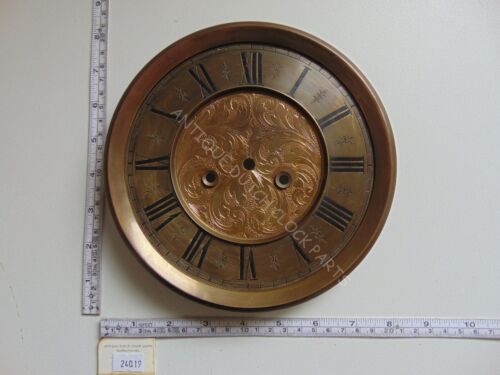 ANTIQUE DIAL WITH ENGRAVED CENTER FOR A GERMAN REGULATOR CLOCK - Picture 1 of 5