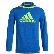 Adidas Boys ClimaLite Logo Screen Print Pullover Lightweight Hoodie size S