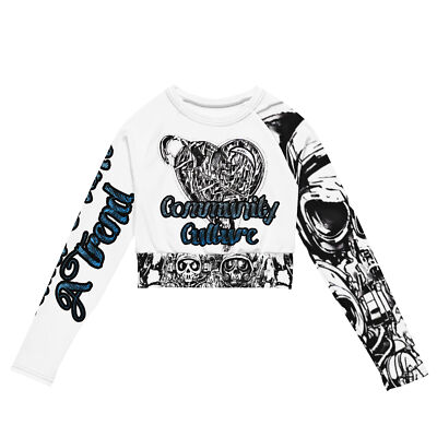 Community Culture recycled long-sleeve crop top
