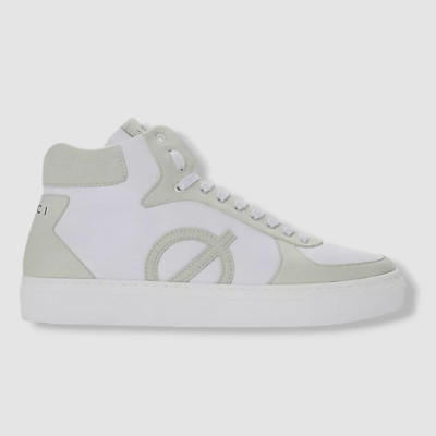 $200 Loci Women's White Eleven Logo High-Top Sneaker Shoes Size EU 39/US 8