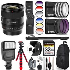 Sony FE 20mm f/1.8 G Lens Flash Color Filter Set -32GB Kit Kit