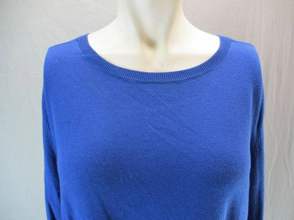 Top jersey halógeno talla L para mujer azul algodón tejido manga larga 6G441 Foto 2 de 4