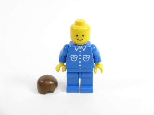 LEGO Trabajador Minifigura Camisa Azul 6 Botones Cabeza Sólida Sin Punta 588 381#but022 - Imagen 2 de 4