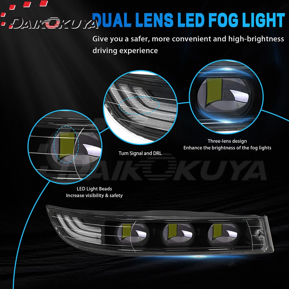 Luces antiniebla LED + DRL para Chevrolet Chevy Impala 2000 01 02 03 04 2005 lámparas de parachoques Foto 4 de 4