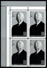 USA Sc. 3226 32c Alfred Hitchcock 1998 MNH plate block