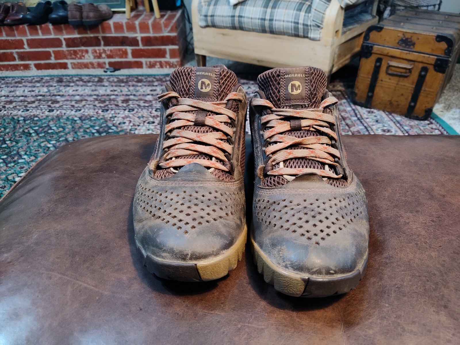 Scarpe da trekking Merrell rame Vibram US10 UK9 5 EU44 difetti vedi foto