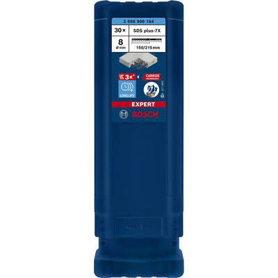 Bosch Professional Expert Hammerbohrer SDS-plus-7X, Ø 8mm, 30 Stück, Bohrer