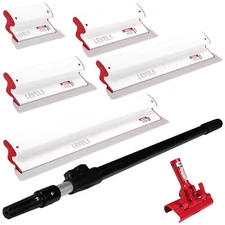 LEVEL5 Drywall Composite Skimming Blades w/ Adapter + Handle | 7pc Set | 5-446C