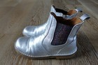 Pepe Girls Metallic Silver Leather Boots Size EURO 34/US 2.5-3 GUC Made in Italy — photo 2
